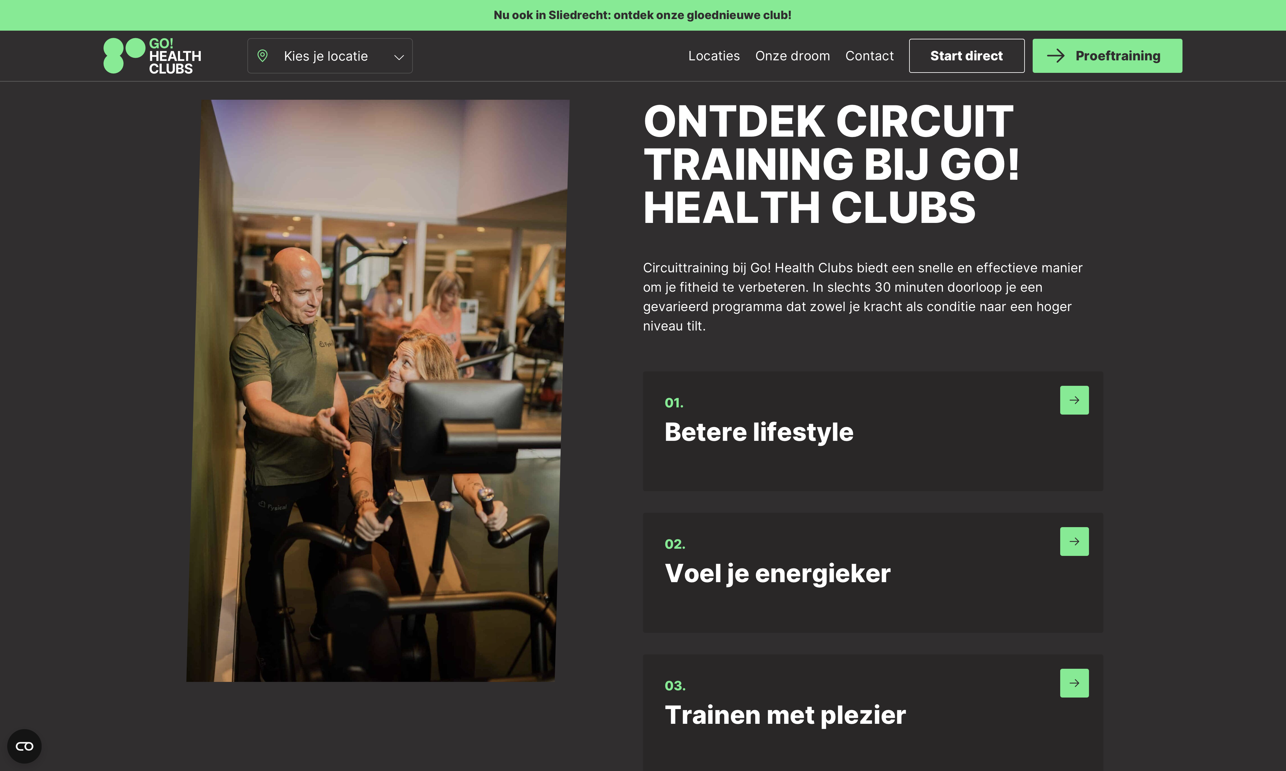 Go! Health Clubs Website